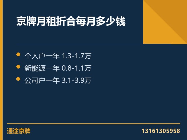 燃油京牌长期的月成本账