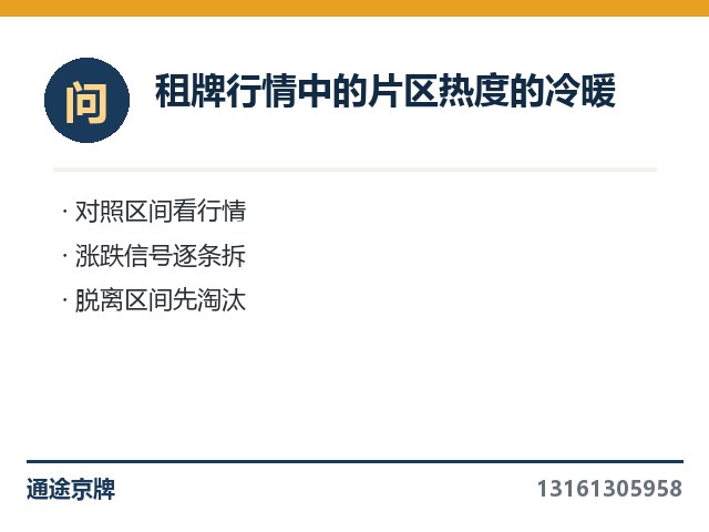 行情动态｜片区热度的冷暖